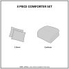 3 Piece Tufted Cotton Chenille Damask Comforter Set