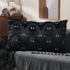 Halloween Pillow Covers 12x20 inch Set of 2 Beige Ghost Throw Pillow Cases Soft Plush Faux Fur Wool Couch Cushion Case for Chair Sofa Bedroom Living R