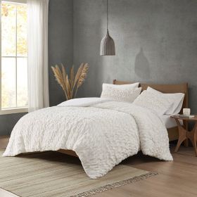 Ruched Fur Down Alternative Comforter Set (Color: as Pic)