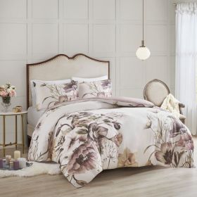 3 Piece Cotton Printed Duvet Cover Set (Color: as Pic)