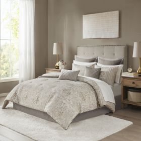 B12 Piece Jacquard Comforter Set with Bed Sheets (Color: as Pic)