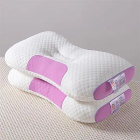 2pcs Knitted SPA Massage Neck Pillow, Cervical Orthopedic Neck Pillow, Soft, Adjustable Ergonomic Contour Support Pillow, Pillow Core (Color: pink)