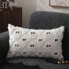 Halloween Pillow Covers 12x20 inch Set of 2 Beige Ghost Throw Pillow Cases Soft Plush Faux Fur Wool Couch Cushion Case for Chair Sofa Bedroom Living R
