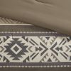 5 Piece Stripe Herringbone Comforter Set with Throw Pillows