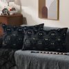 Halloween Pillow Covers 12x20 inch Set of 2 Beige Ghost Throw Pillow Cases Soft Plush Faux Fur Wool Couch Cushion Case for Chair Sofa Bedroom Living R