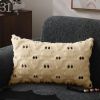 Halloween Pillow Covers 12x20 inch Set of 2 Beige Ghost Throw Pillow Cases Soft Plush Faux Fur Wool Couch Cushion Case for Chair Sofa Bedroom Living R