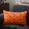 Halloween Pillow Covers 12x20 inch Set of 2 Beige Ghost Throw Pillow Cases Soft Plush Faux Fur Wool Couch Cushion Case for Chair Sofa Bedroom Living R