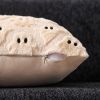 Halloween Pillow Covers 12x20 inch Set of 2 Beige Ghost Throw Pillow Cases Soft Plush Faux Fur Wool Couch Cushion Case for Chair Sofa Bedroom Living R